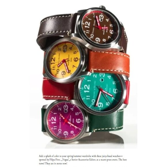 New, Dooney & Bourke Large Faced Mariner Leather Swiss Made Watch, Unisex - Picture 2 of 16